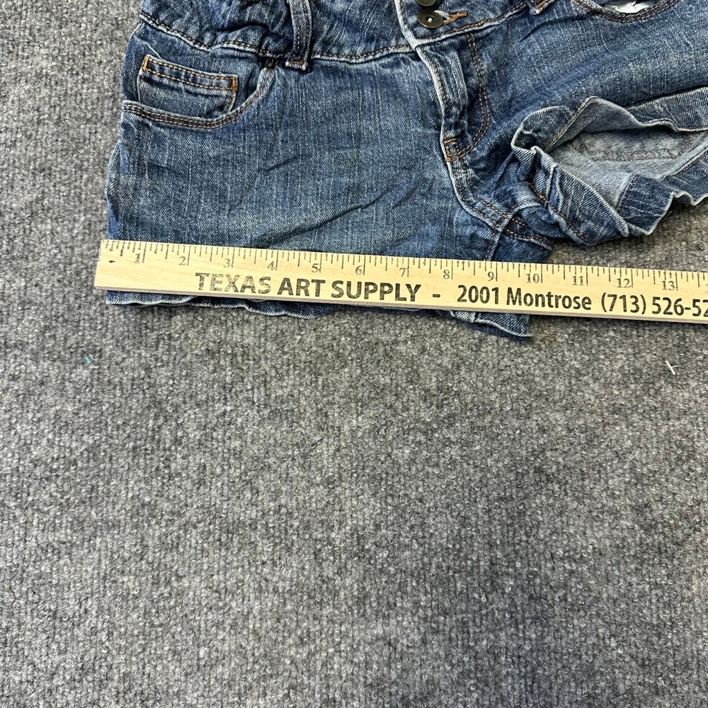 Mossimo Shorts Womens Size 3 Blue Denim Low Rise Cuffed Casual Summer Jean - Picture 4 of 8